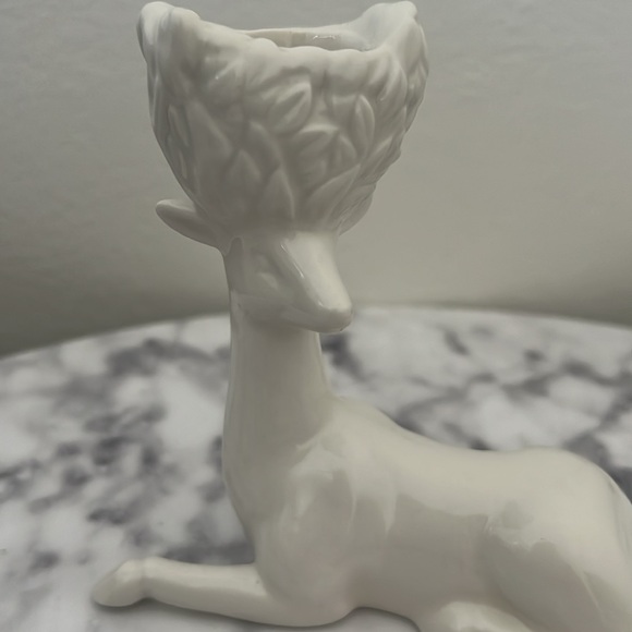Deer Winter White Creature Candle Holder - Picture 11 of 11